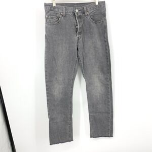 Levi's Women Size 29 Jeans Gray Pants 501 Original Button Fly Straight Cotton